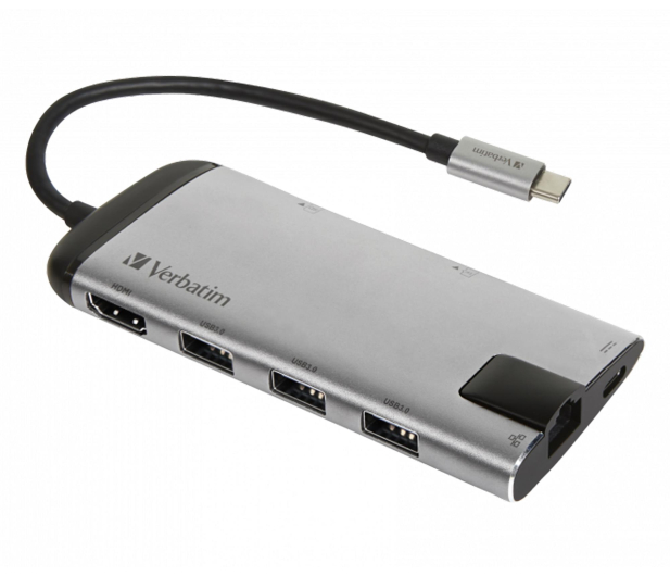 Verbatim Hub USB 3.1 GEN 1 /USB 3.0x3 /HDMI / SDHC / MICROSDHC / RJ45 - 1607299 - zdjęcie